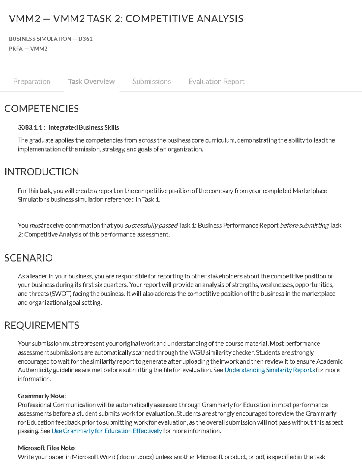 D361 Business Simulation Course Overview & Resources Guide - Studocu