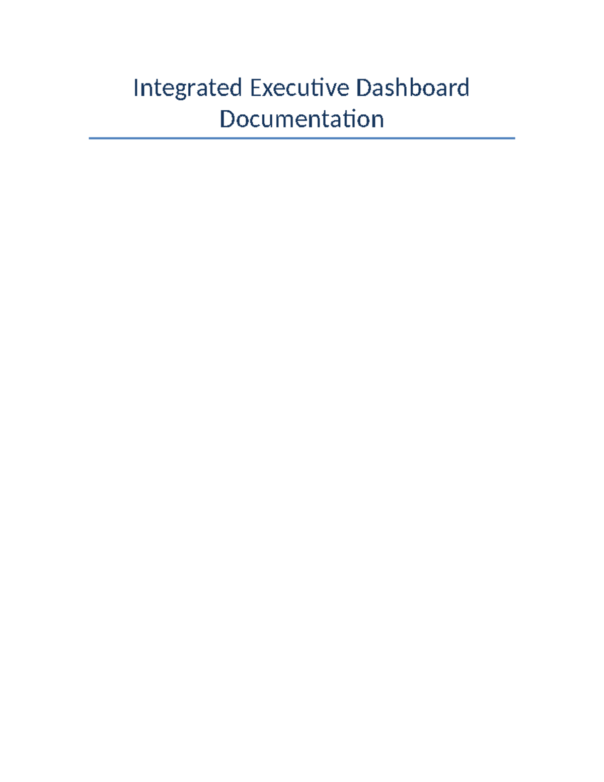 Case Study: Integrated Executive Dashboard Analysis (Case22) - Studocu