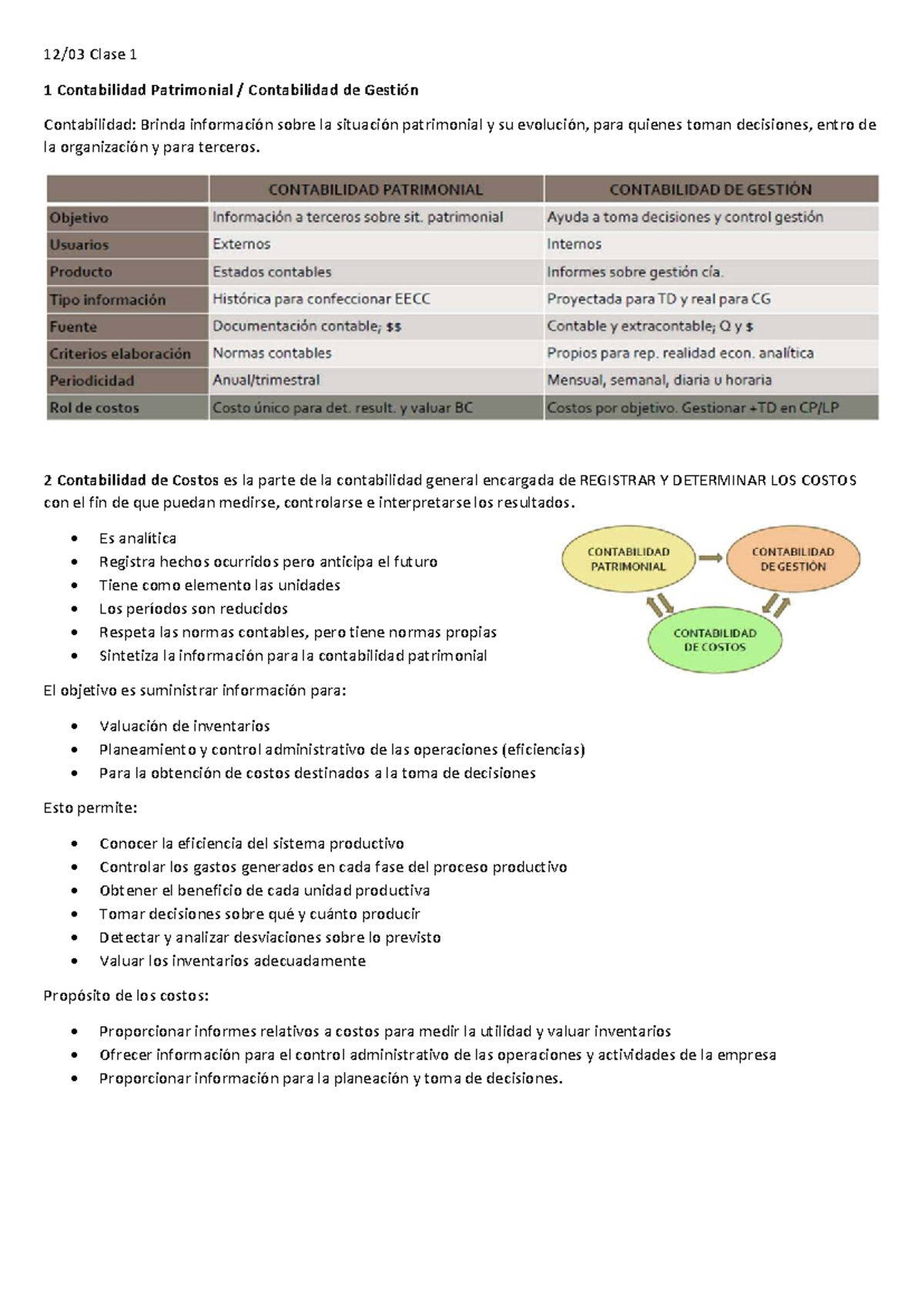 Apuntes - Resumen de Sistemas de Costos (Clase 1-6) - Studocu
