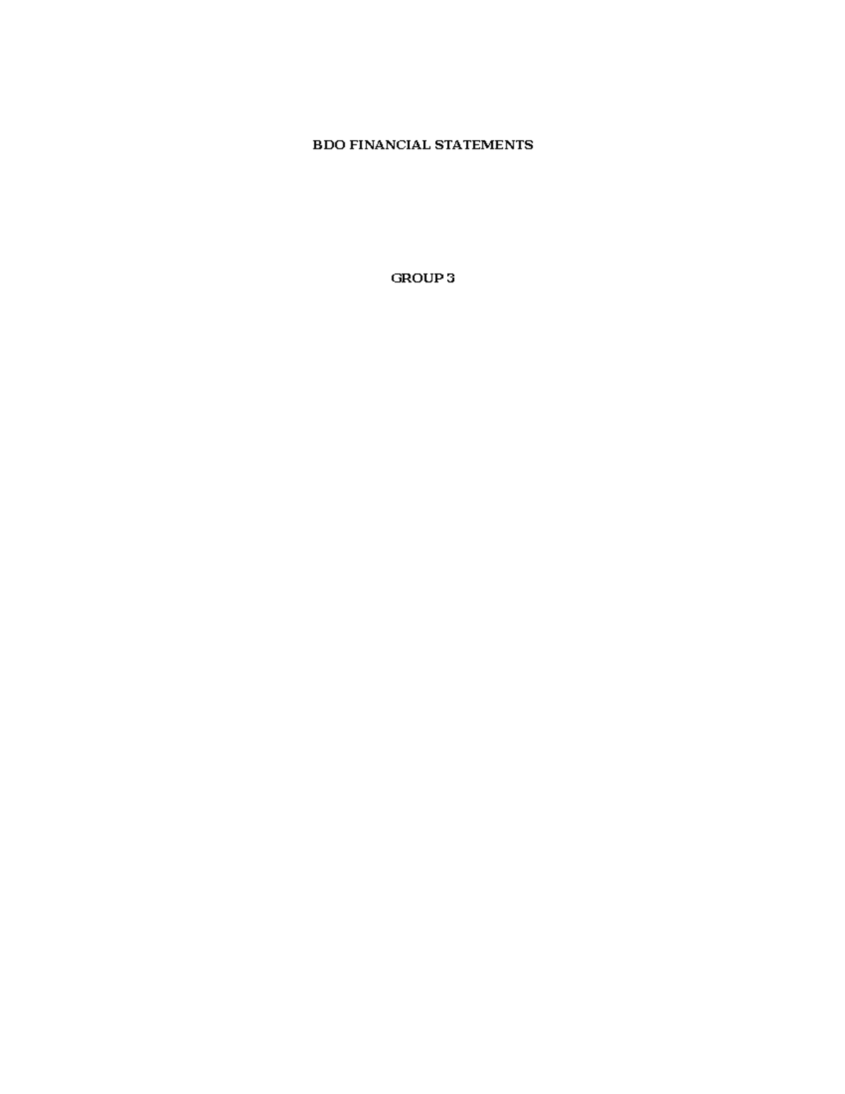 BDO FINANCE CORPORATION FINANCIAL STATEMENTS (2023-2024) - Studocu