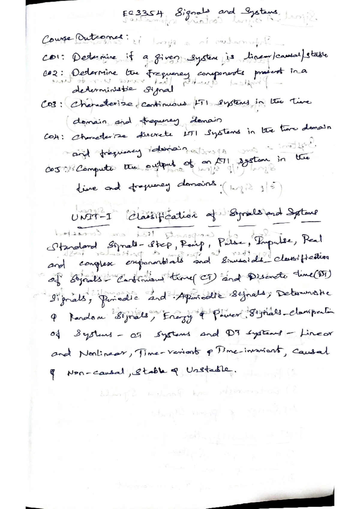 SS Unit 3 - Short Notes on Linear Time-Invariant Systems - Studocu
