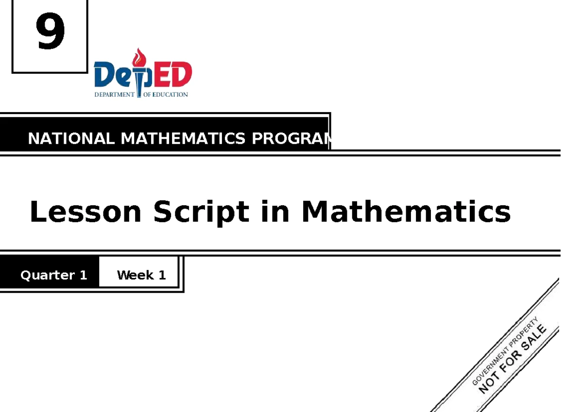 BASILAN NATIONAL HIGH IX Math DLL - Daily Lesson Format (Q1, 2025 ...