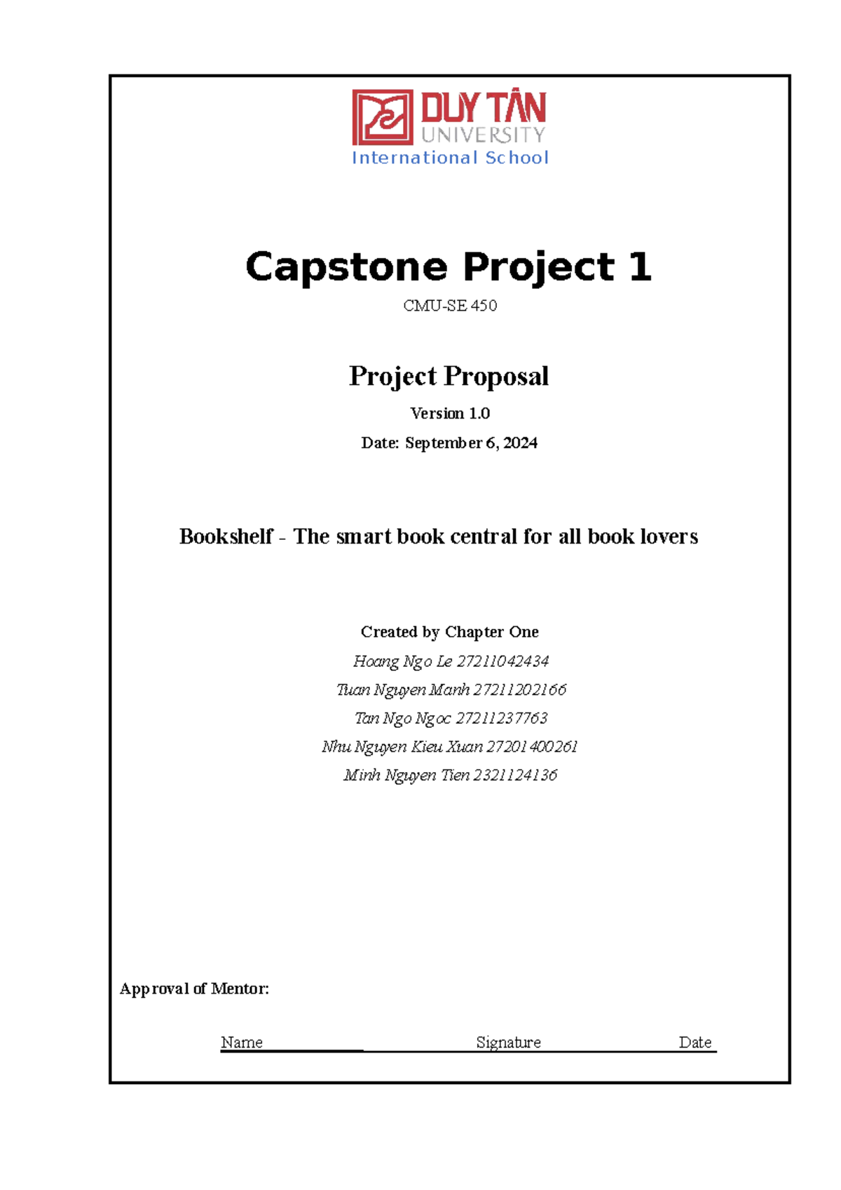 International School Capstone Project 1 450 Proposal: Digital Library ...
