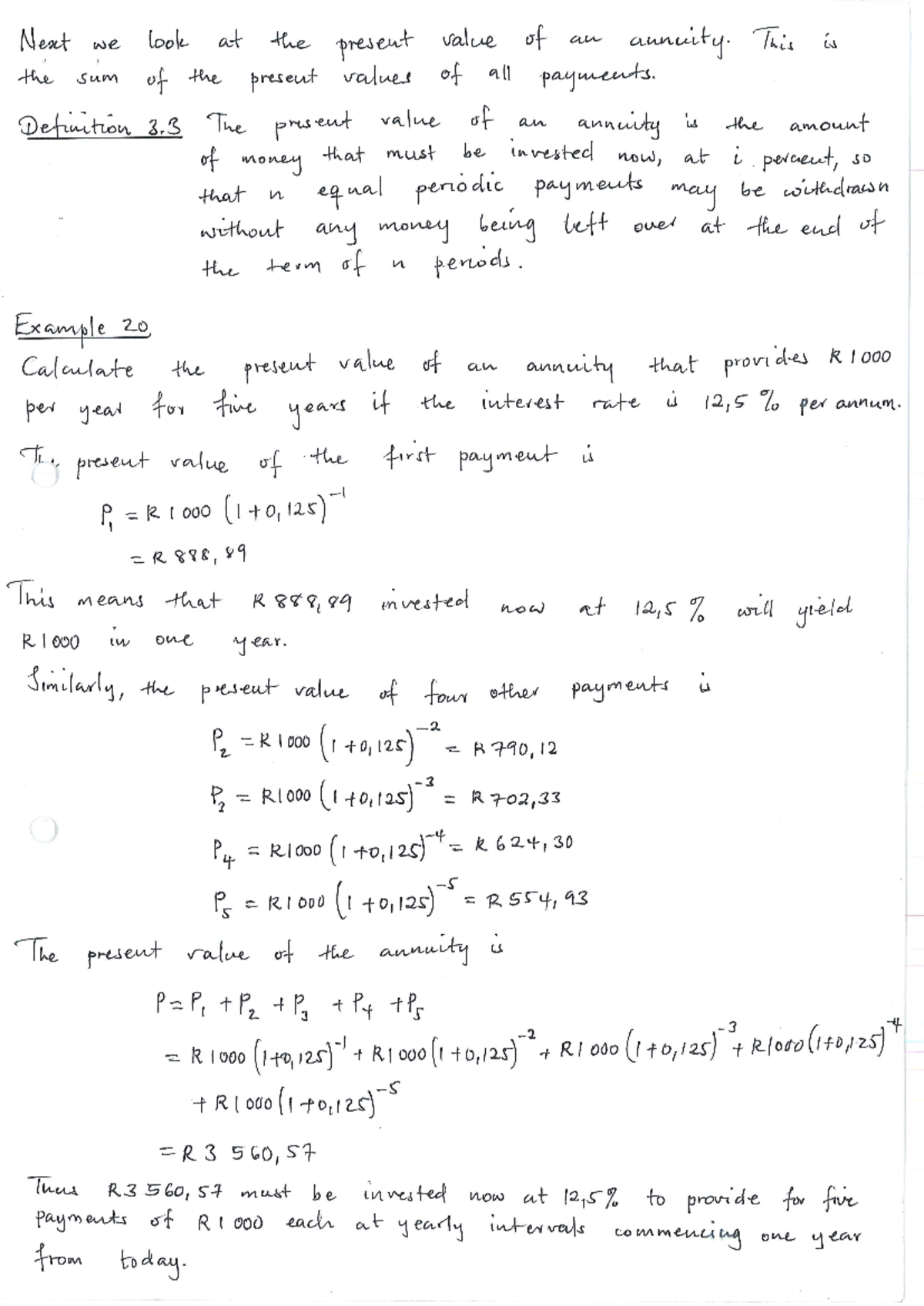 Present Value of Annuities: Key Concepts & Examples (Course Code: 25 03 ...