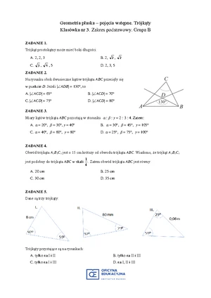 2019 1 klasowka kl1 geometria zr a wer1 - Geometria płaska – pojęcia
