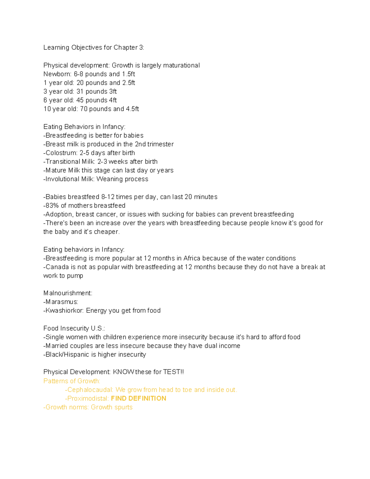 Lifespan Development Notes: Chapter 3 & 4 Overview - Studocu