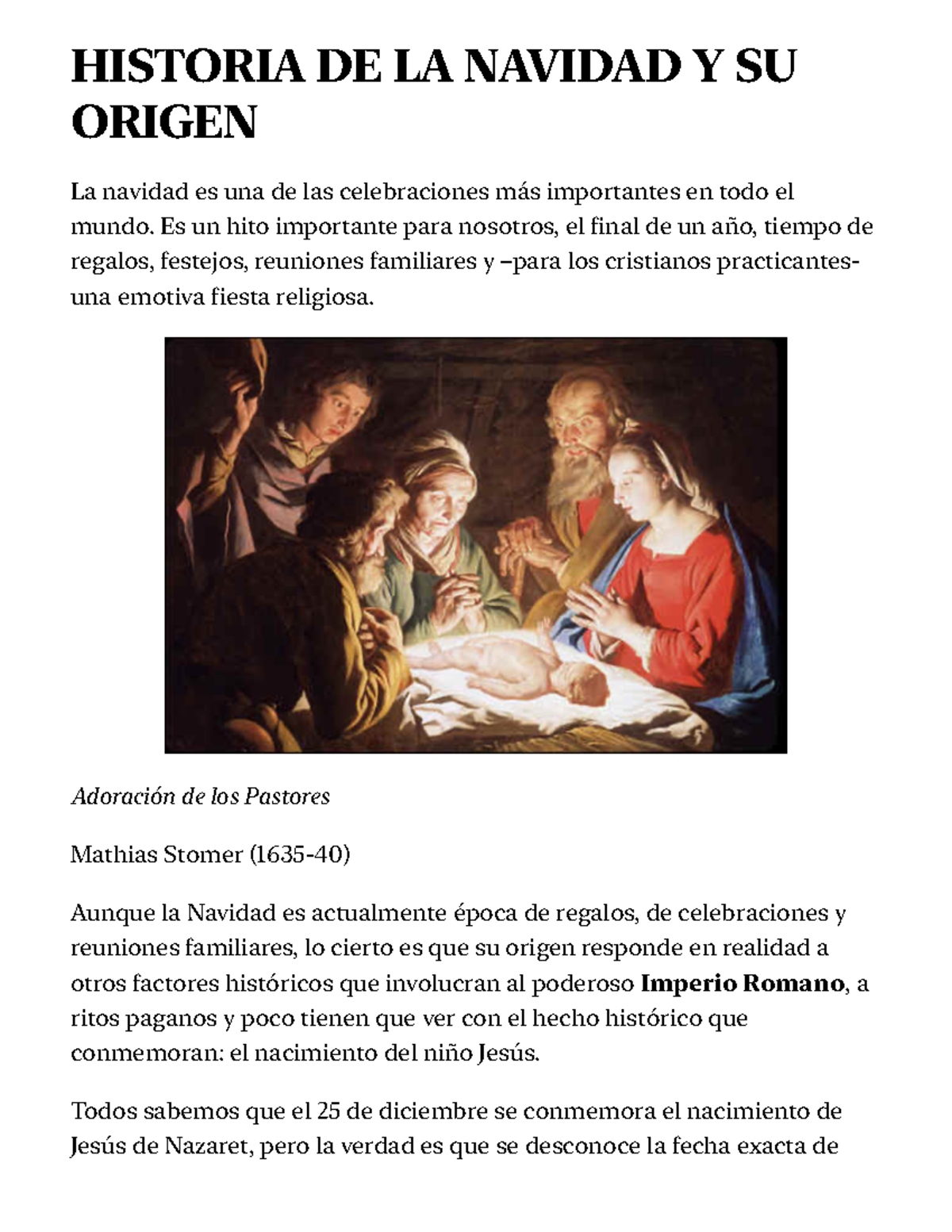 Historia y Origen Pagano de la Navidad - Astrología 101 - Studocu