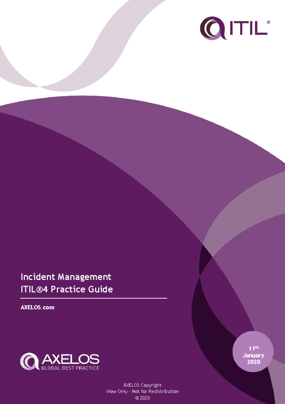 ITIL V4 Incident Management Practice Guide - AXELOS 2020 - Document Preview