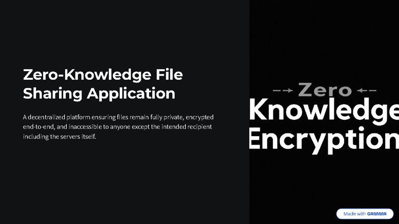Zero-Share: A Decentralized File Sharing App for Privacy & Security ...
