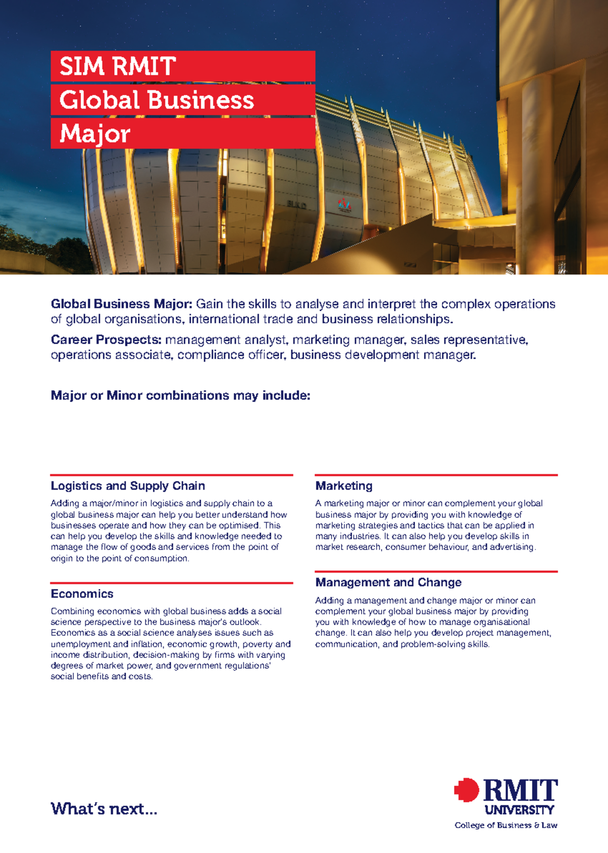2024 SIM RMIT Major Combinations: Global Business, Economics, & More ...