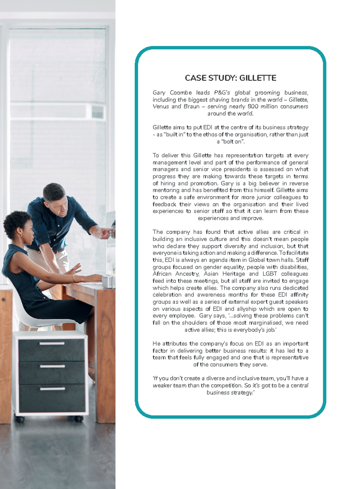 Gillette case study - CASE STUDY: GILLETTE Gary Coombe leads P&G’s ...
