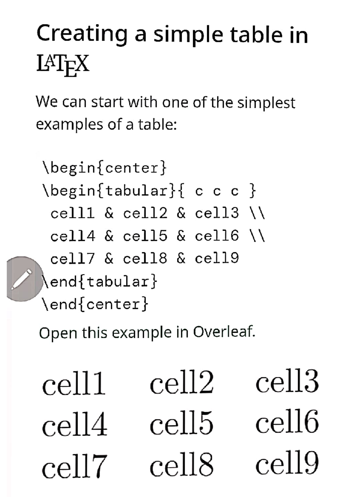 Creating a Simple Table in LaTeX: A Beginner's Guide - Studocu