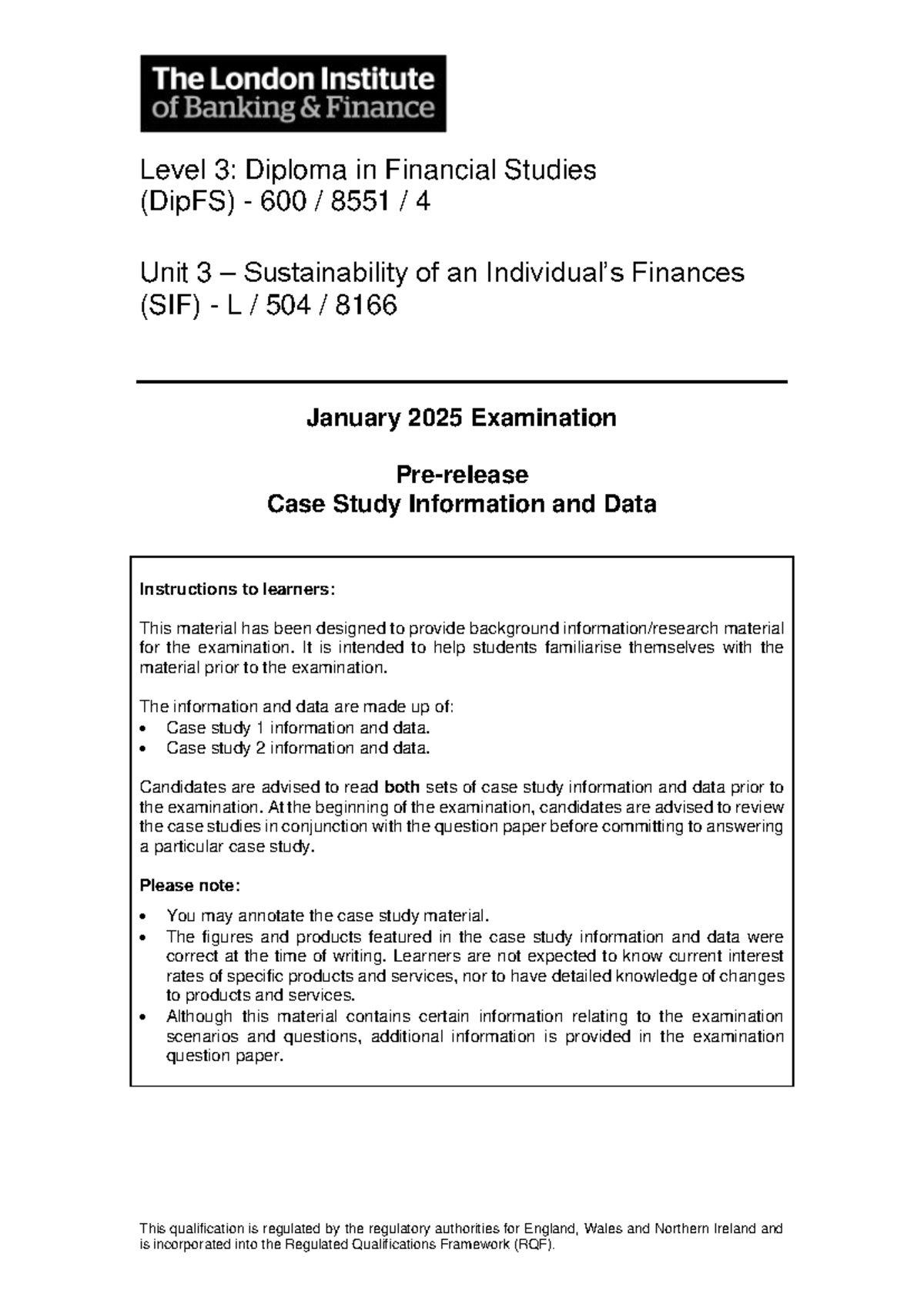 Dip FS U3 - PR CS Jan 2025 - Case Study Final Exam Notes - Studocu