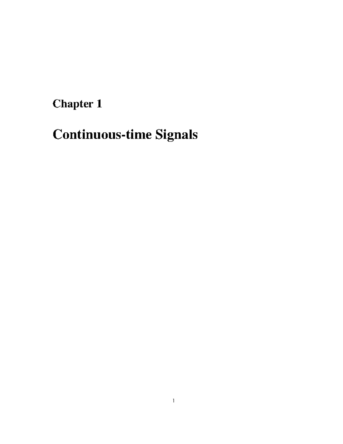 Chapter 1 Solutions Manual for Signals and Systems (MATLAB) - Studocu