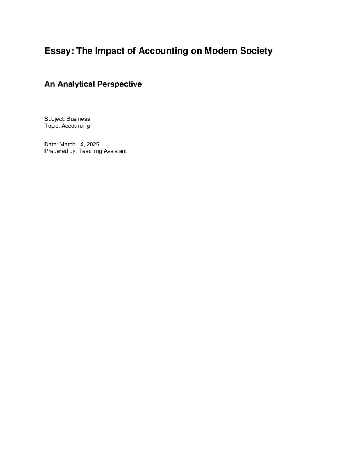 36181039236-190380.pdf - Essay: The Impact of Accounting on Modern ...