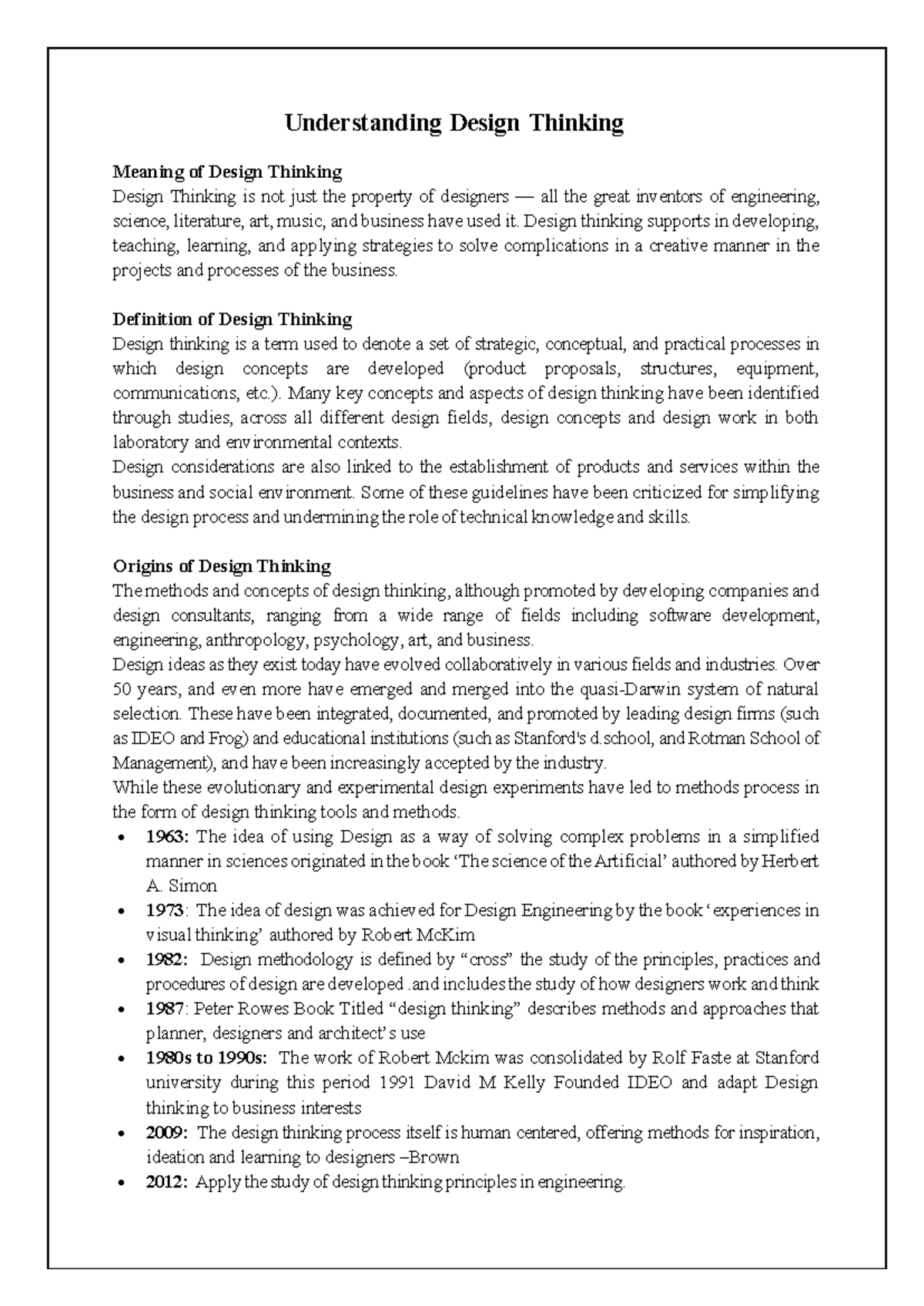 CSE-DTI Final Exam Notes: Understanding Design Thinking Principles ...