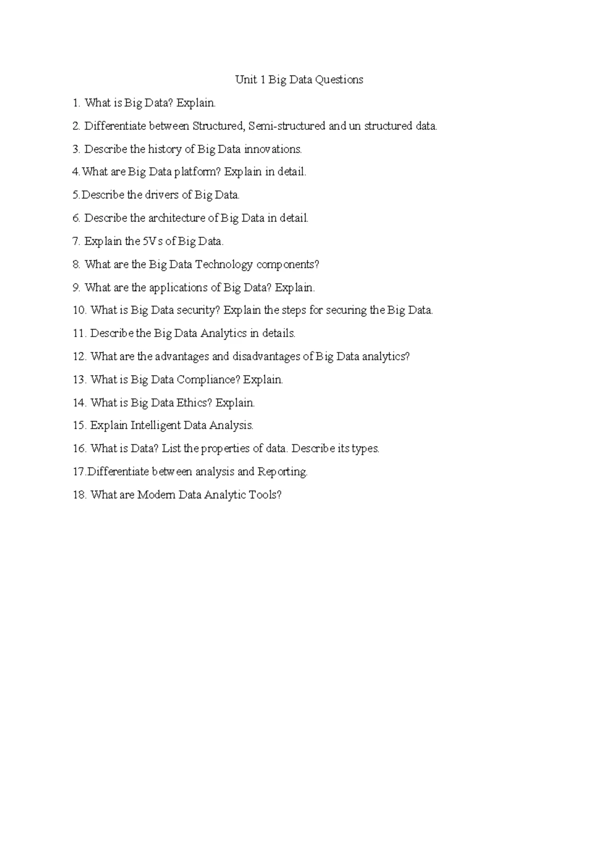 OS 101 Unit 1: Key Questions on Operating Systems - Studocu