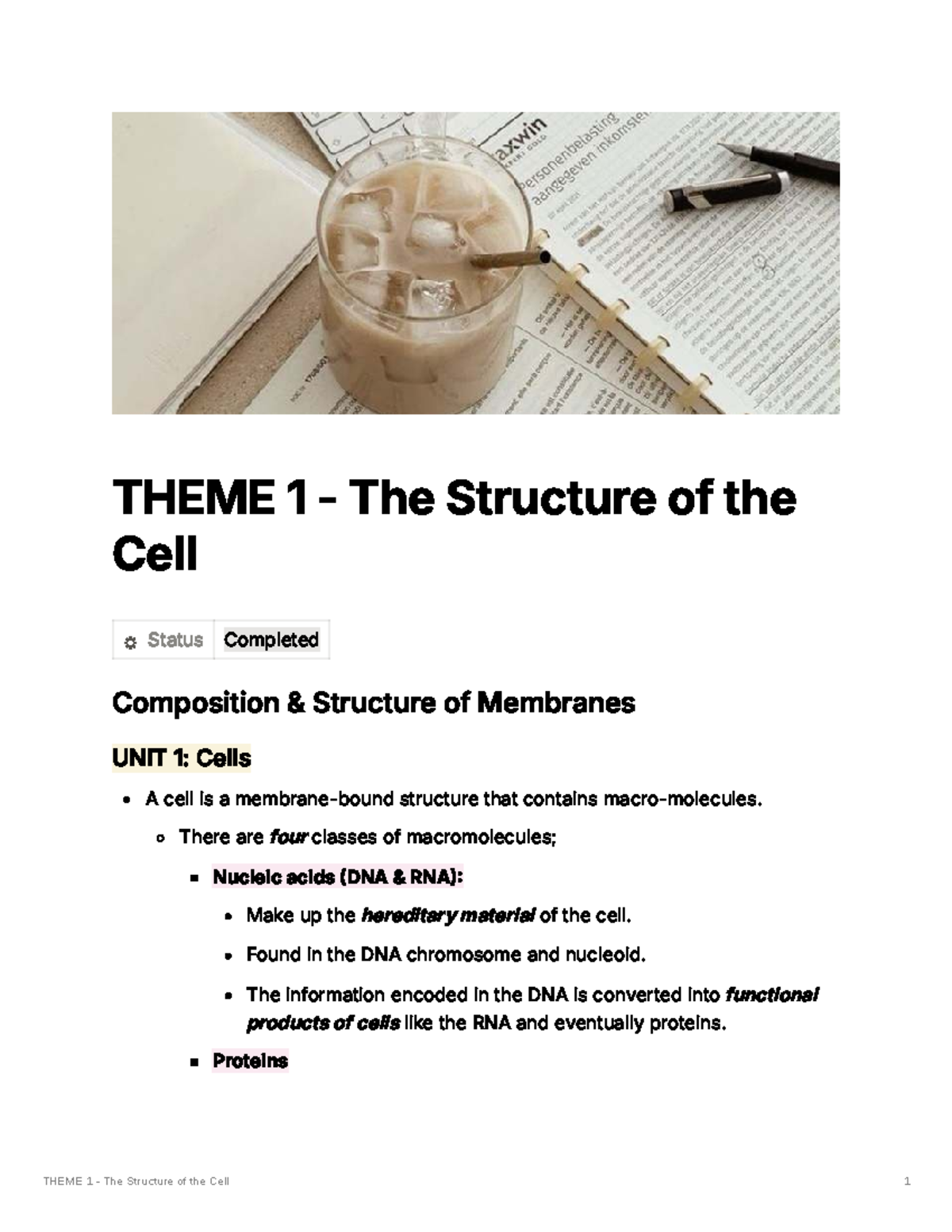 Cells and Membranes: Understanding Structure and Function (BIO101 ...