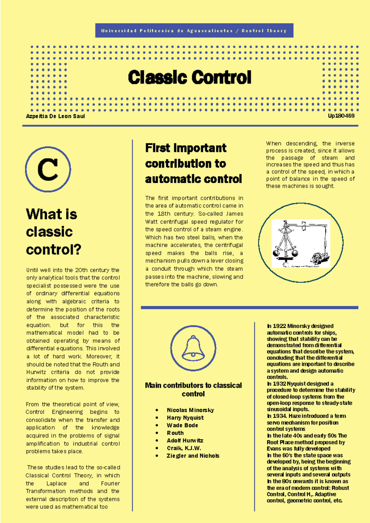 Classic control report - U n i v e r s i d a d P o l i t e c n i c a d ...