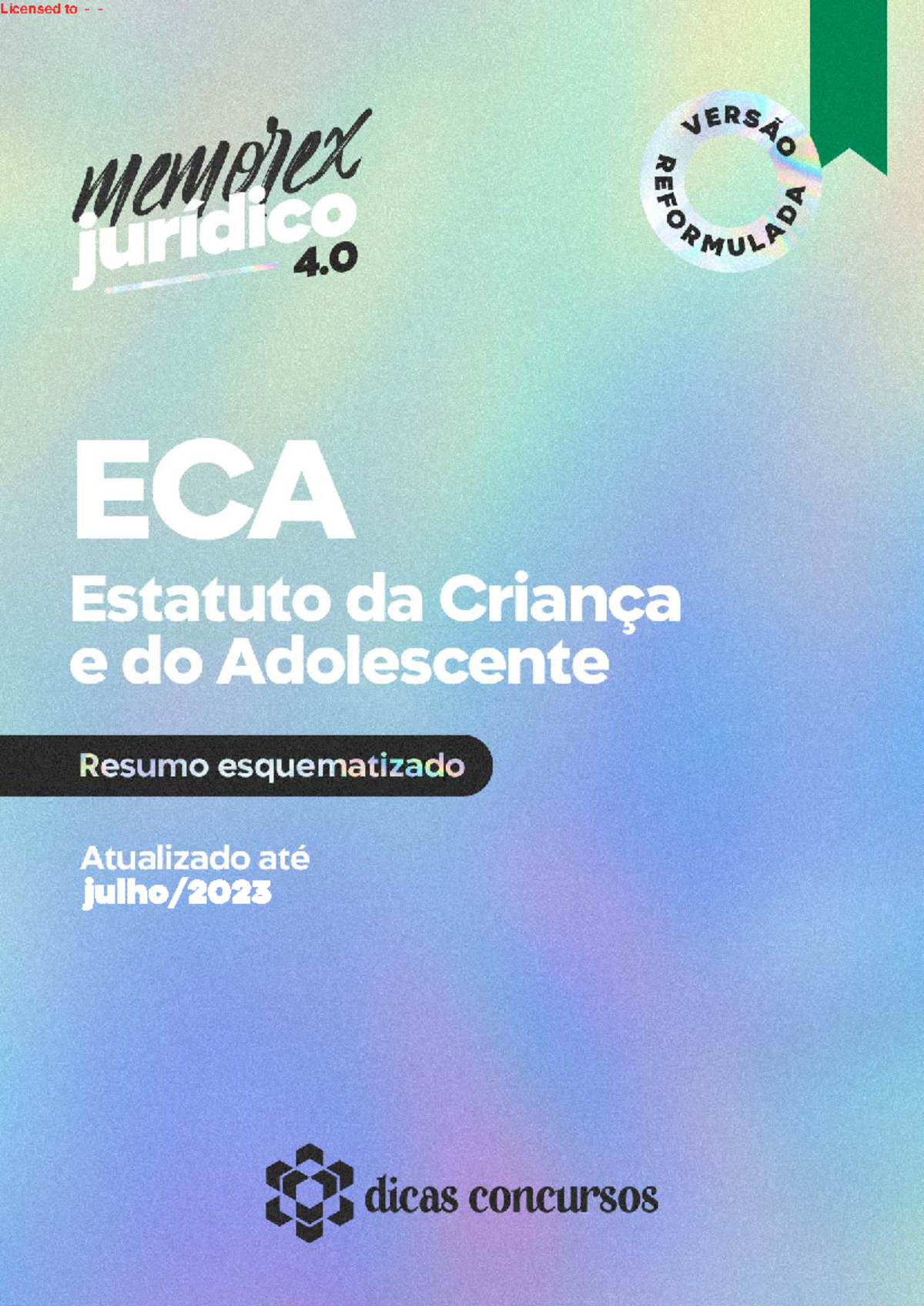 ECA - Estudo sobre Direitos da Criança e do Adolescente - Studocu