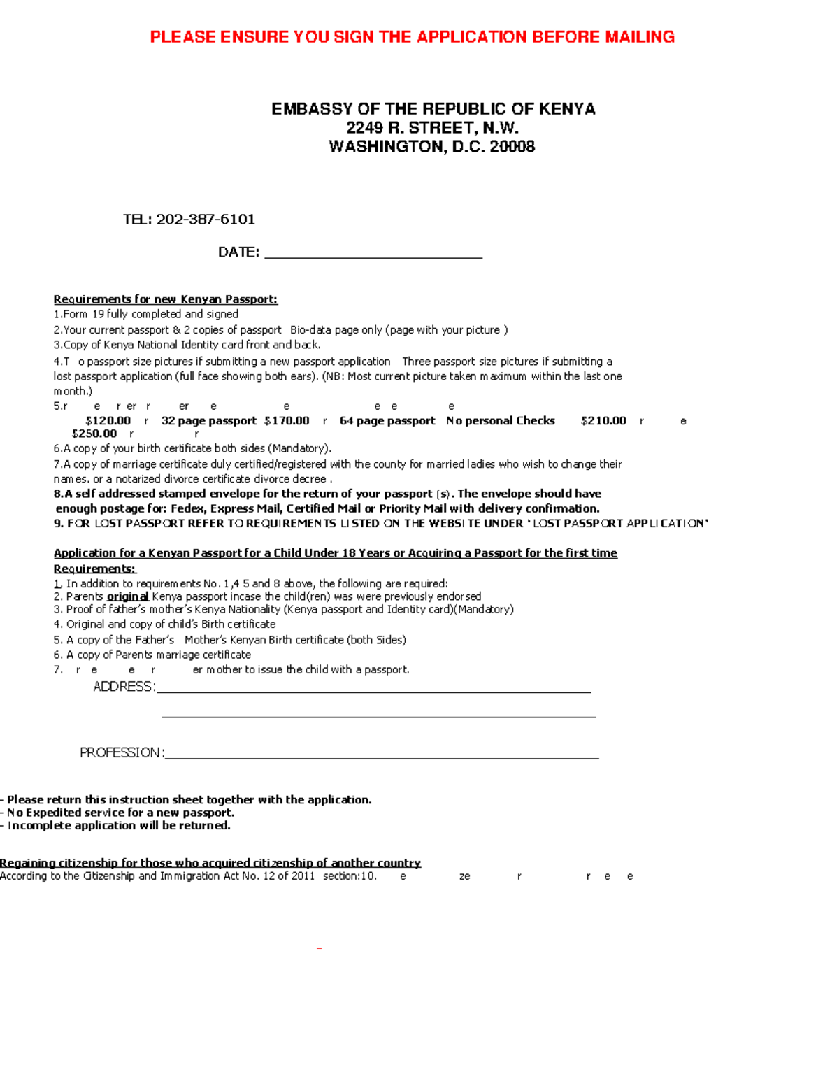 Requirements for Kenyan Passport Application (PP1) - Studocu