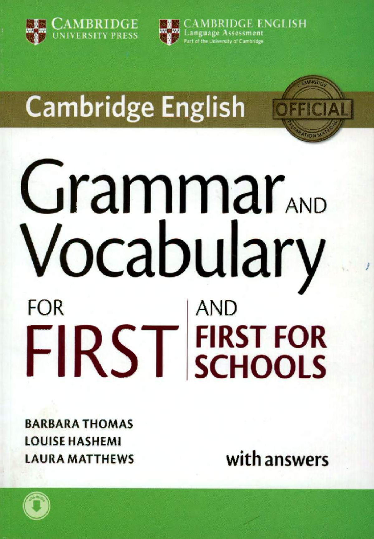 Cambridge English FCE: Grammar & Vocabulary Study Notes - Document Preview