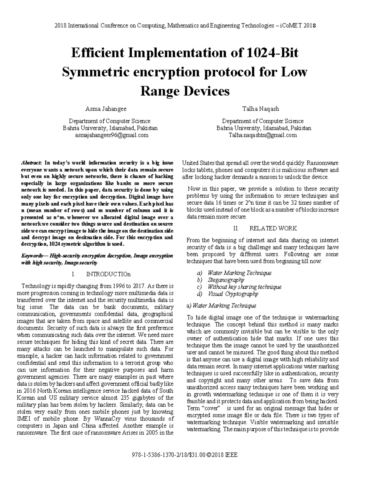 Efficient Implementation of 1024-Bit Symmetric Encryption Protocol for ...