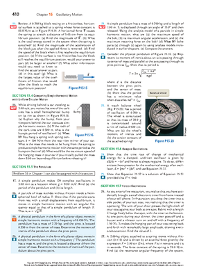 Oscillation Problems (PHYS 409) - Detailed Solutions and Analysis - Studocu