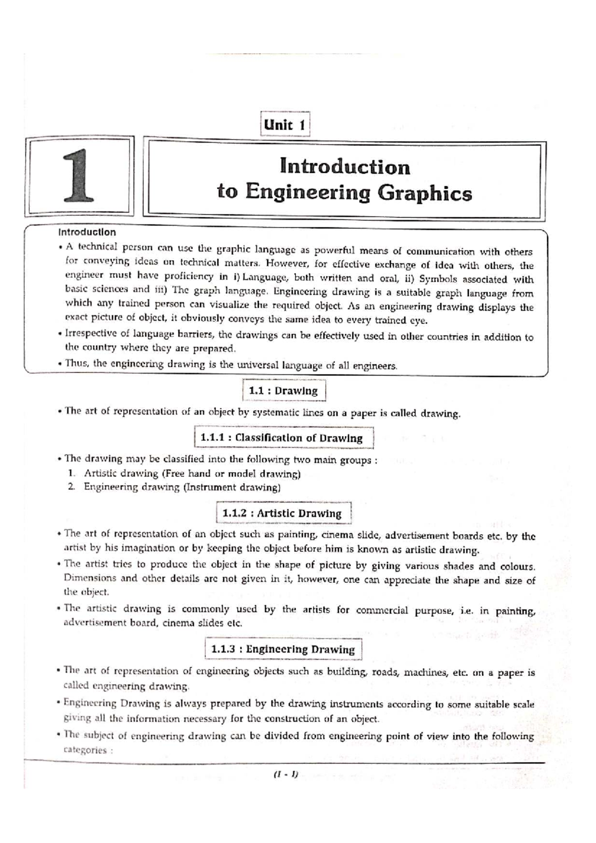 EGD CH-1: Introductory Concepts in Engineering Graphics Design - Studocu