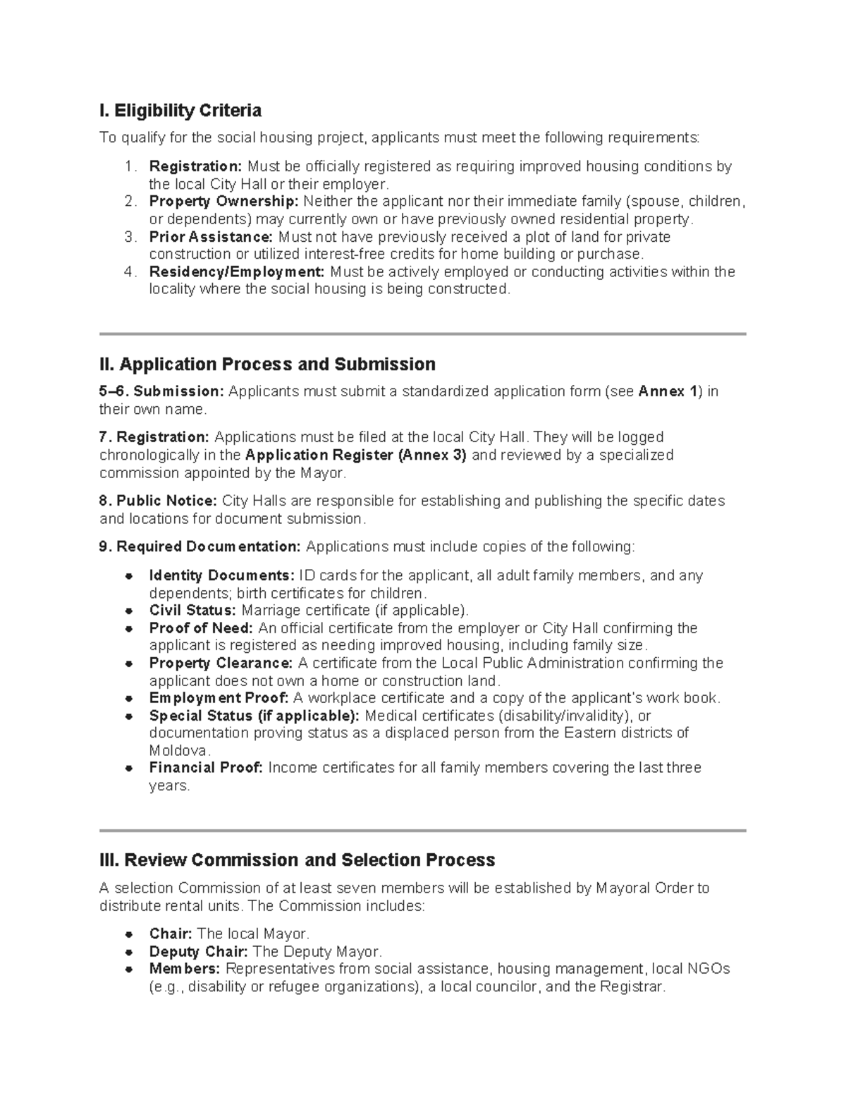 Eligibility Criteria and Application Process for Social Housing Project ...