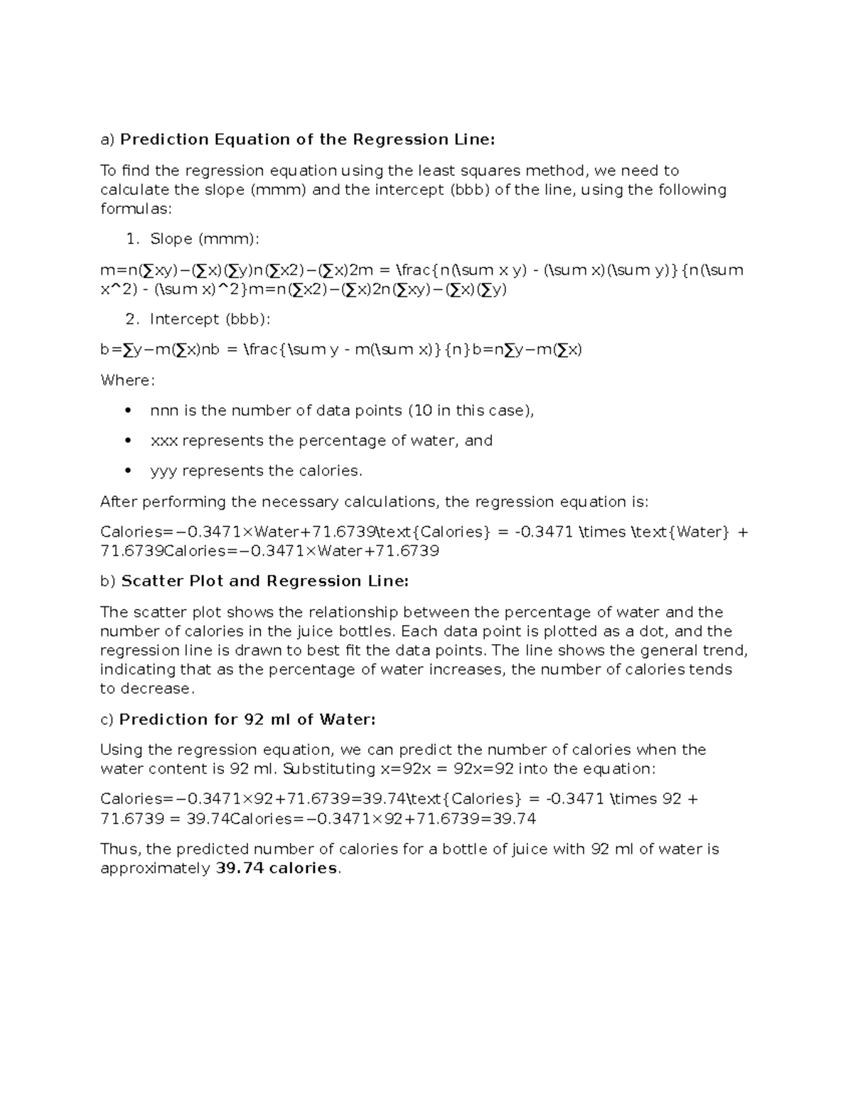 Mmw-AssignmentAnswers - Regression Analysis & Probability Calculations ...
