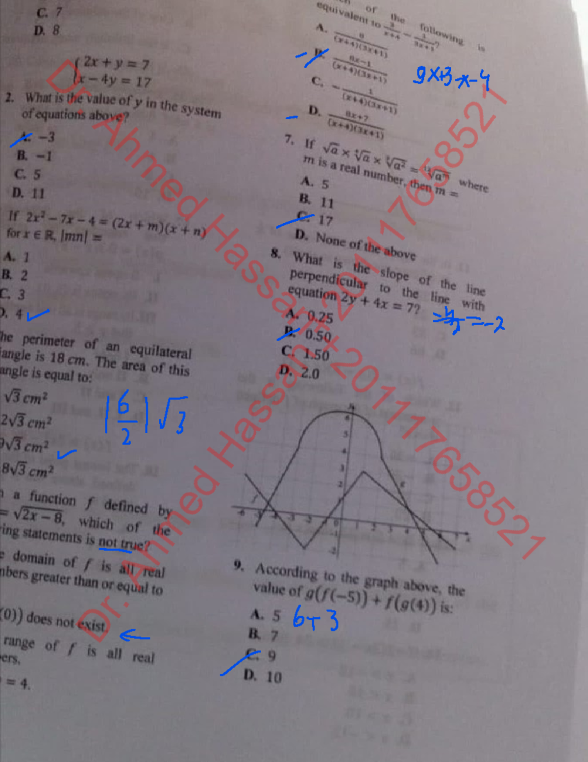 Math 101: System of Equations and Functions Review Notes - Studocu