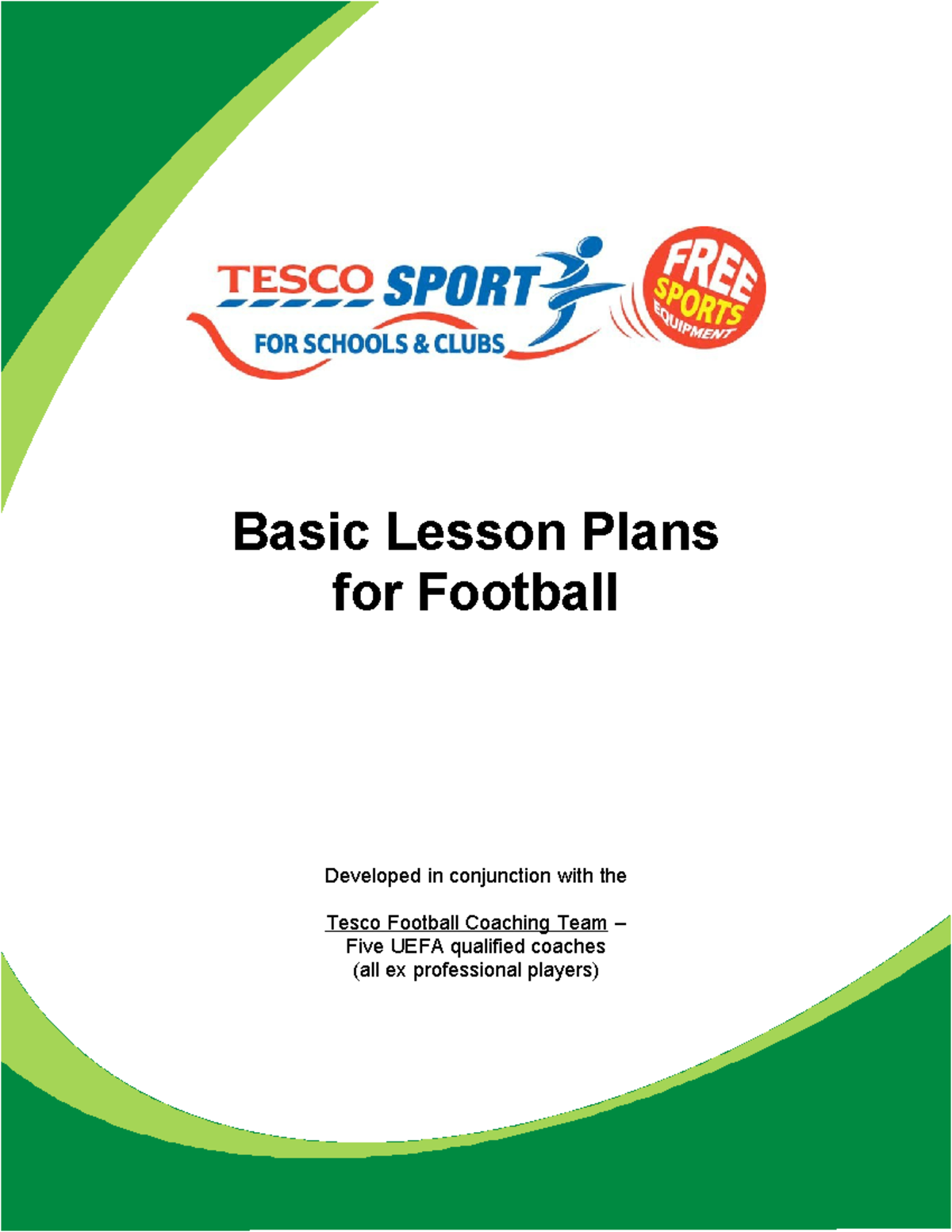 Basic Lesson Plans for Football Coaching (UEFA) - Studocu