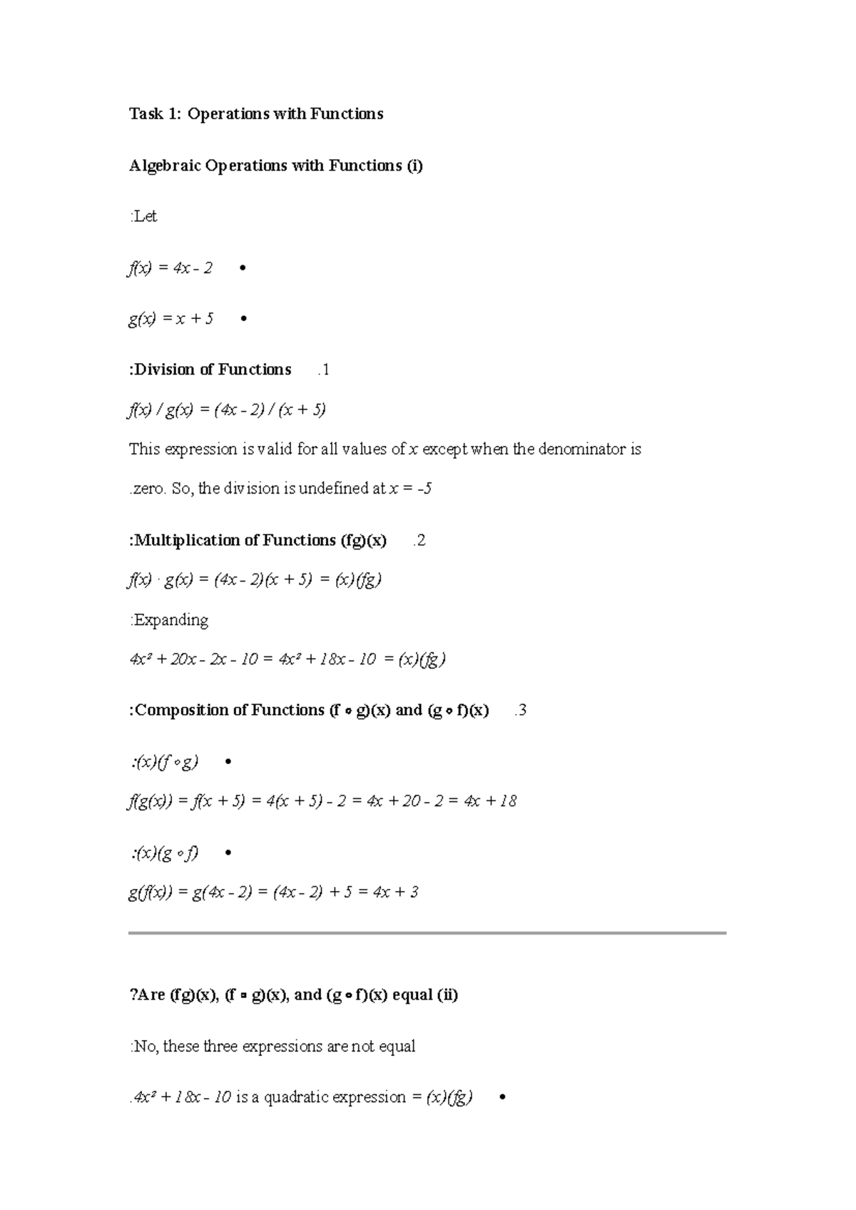 Assignment 2 - The solution to the week 2 of college algebra - Task 1 ...