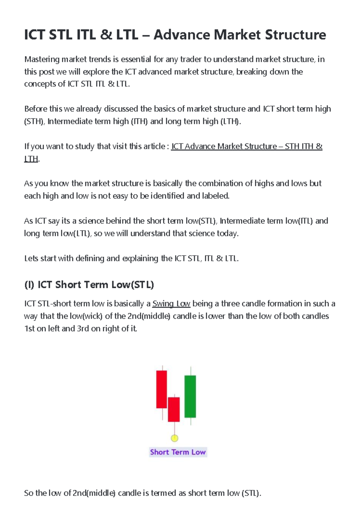 ICT STL, ITL & LTL – Understanding Advanced Market Structure - Studocu