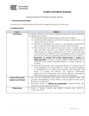 PA N°03- Plan de Capacitaciones - Asignatura: Gestión del Talento ...