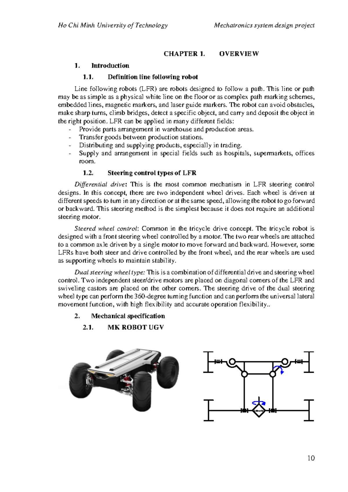 Mechatronics System Design Project: Line Following Robots Overview (910 ...