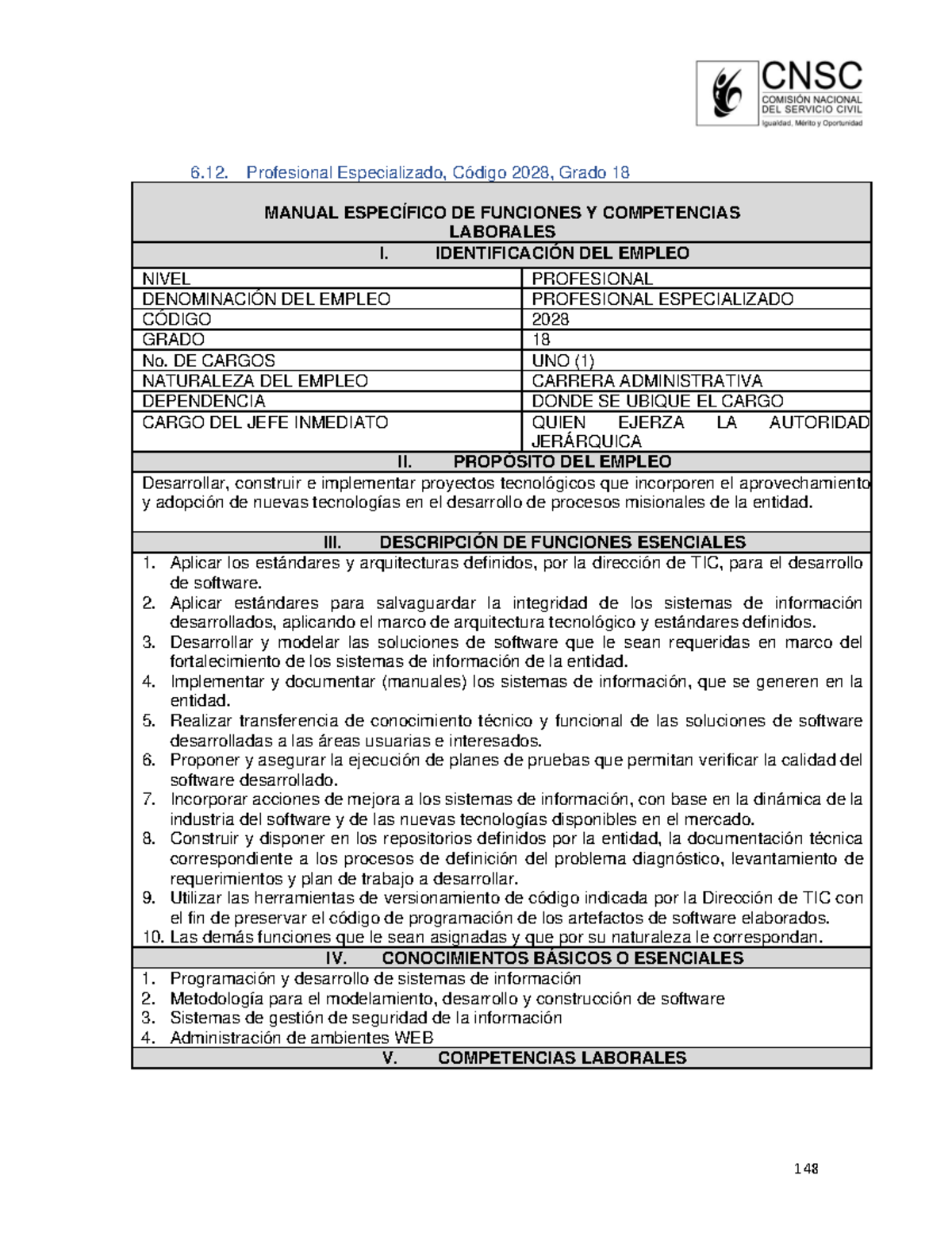 Manual Específico de Funciones y Competencias Laborales 2028 - Studocu
