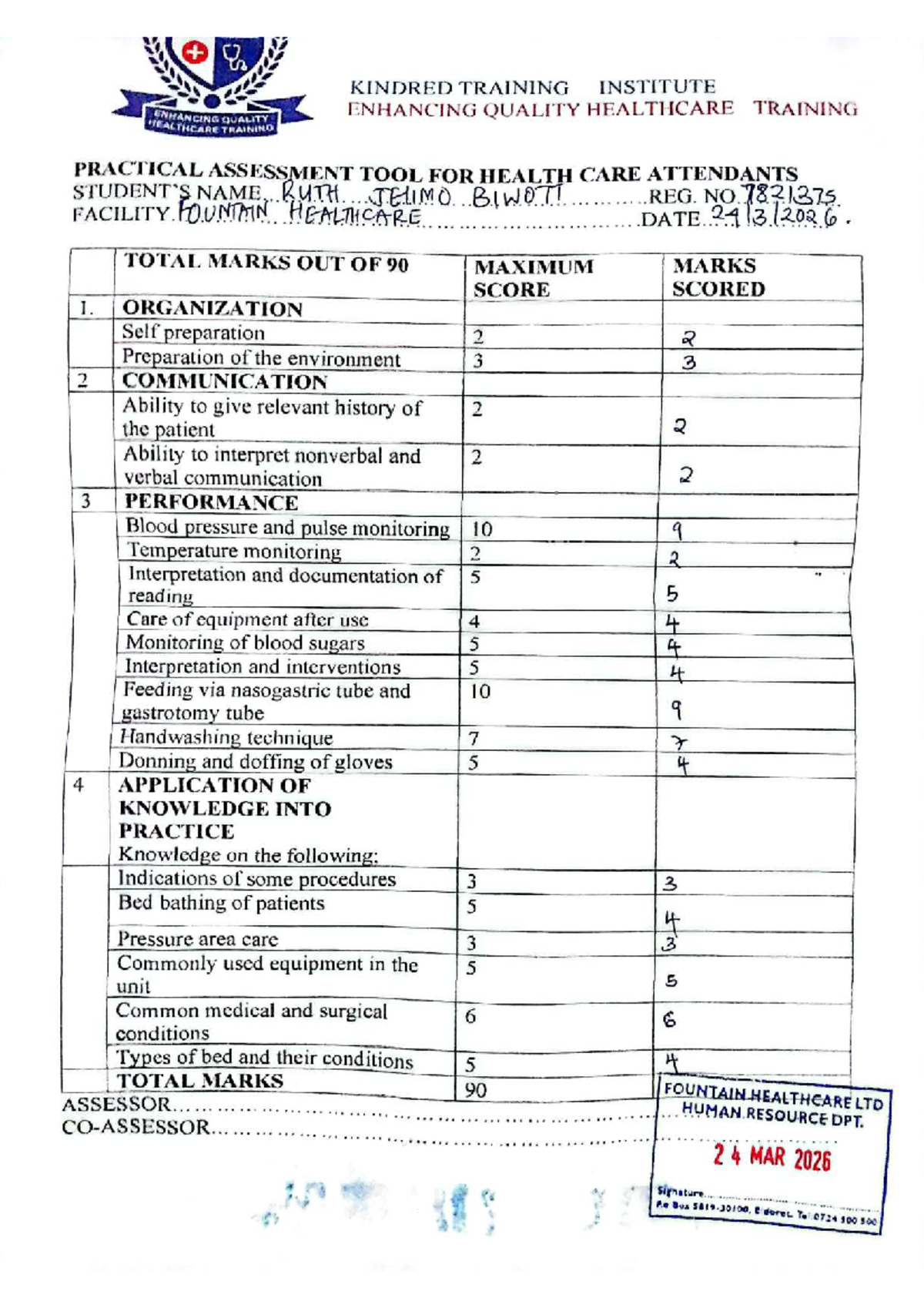 TEALF Training Practical Assessment - Enhancing Quality Healthcare ...