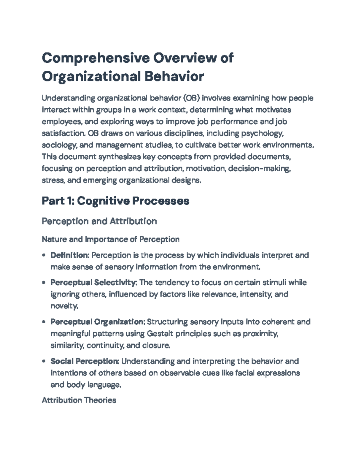 Organizational Behavior Overview: Key Concepts in OB Theories ...