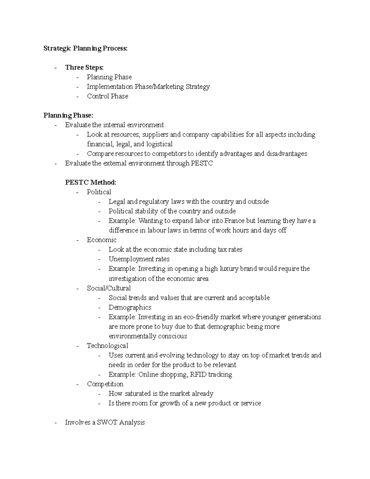 MKT100-081 Week 2 - Practice and Notes - Strategic Planning Process ...