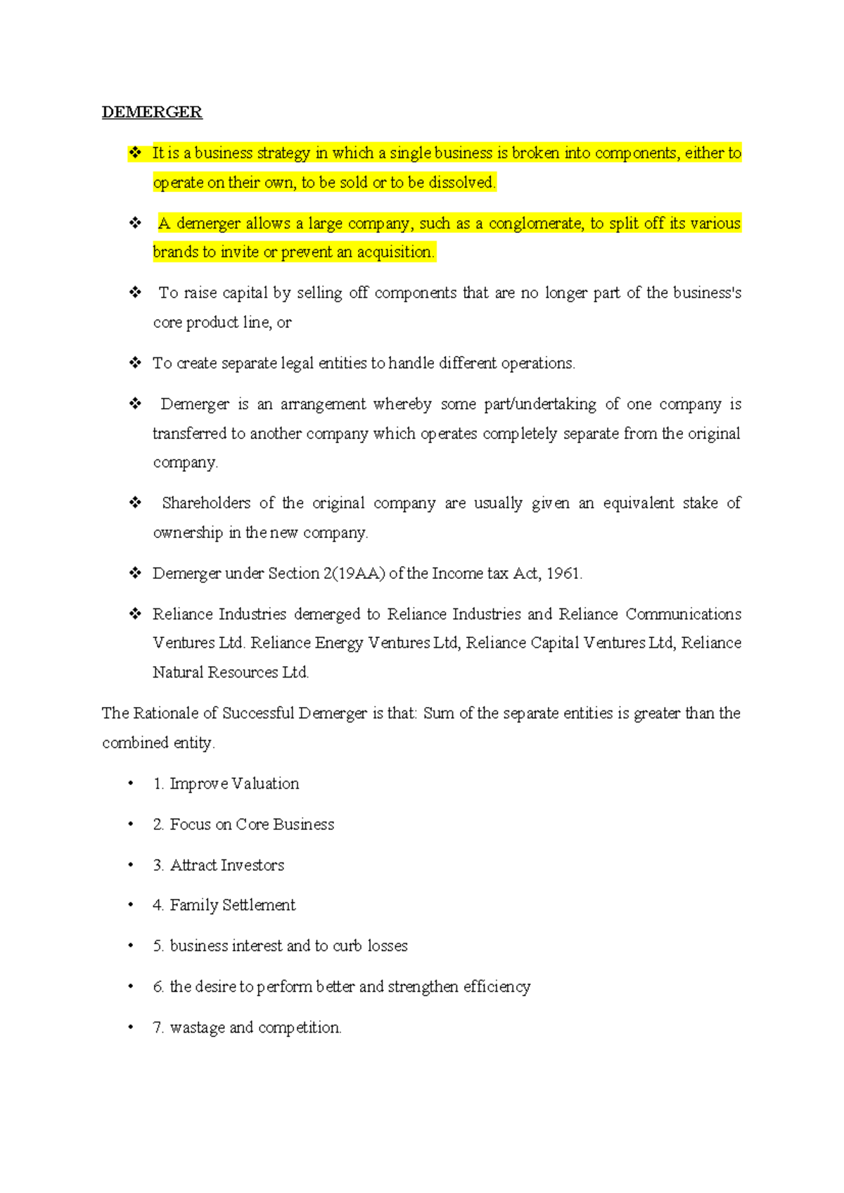 Demerger Strategies: Understanding Business Reorganization & Impacts ...