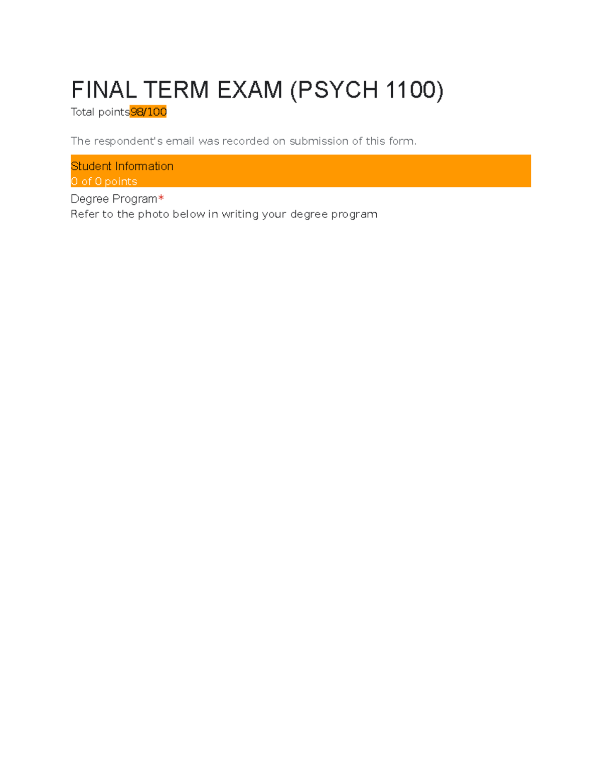 Psych 1100 Final Exam Review Guide and Key Concepts - Studocu