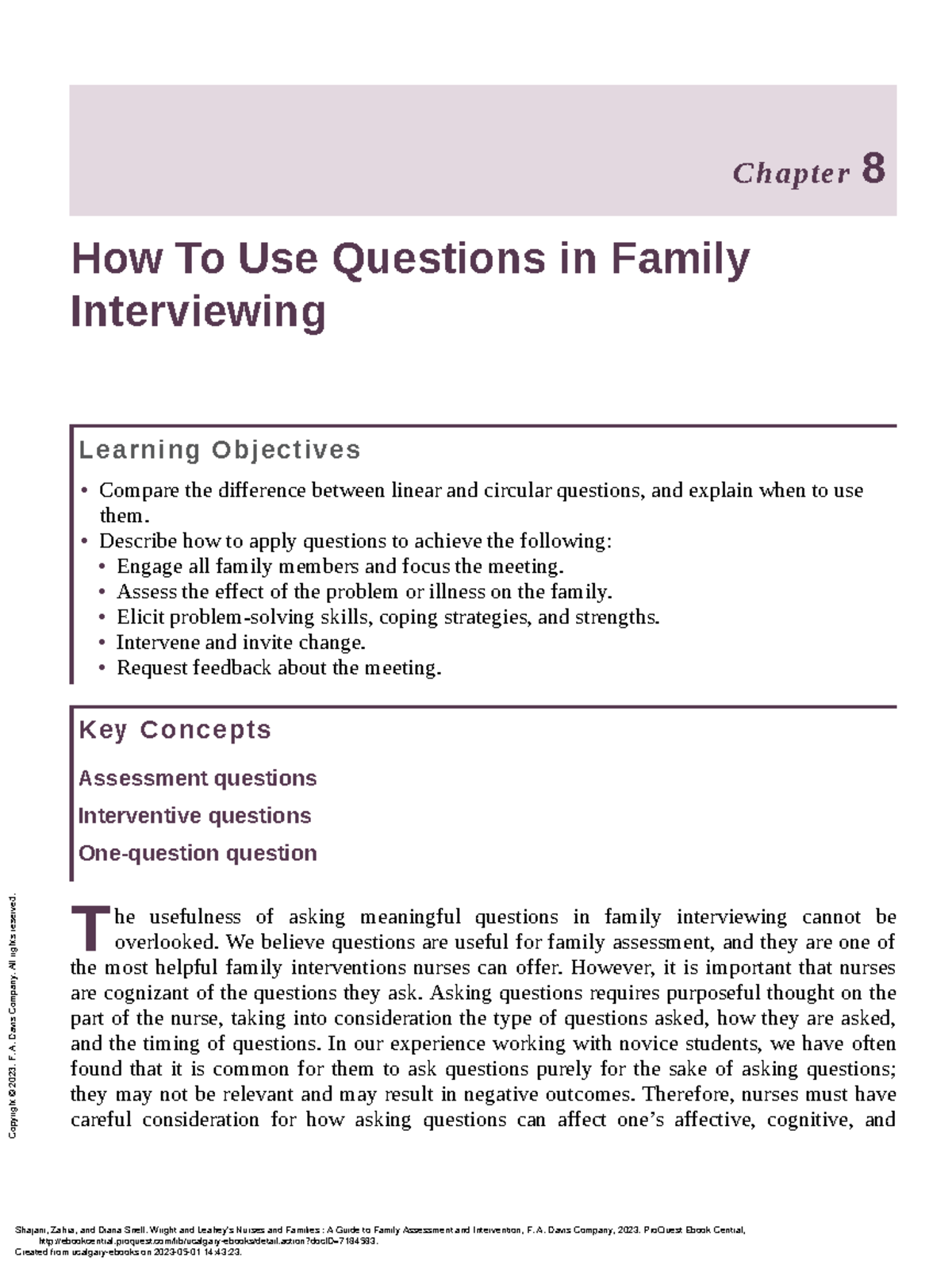 Chapter 8 - Effective Questioning Strategies in Family Interviewing ...