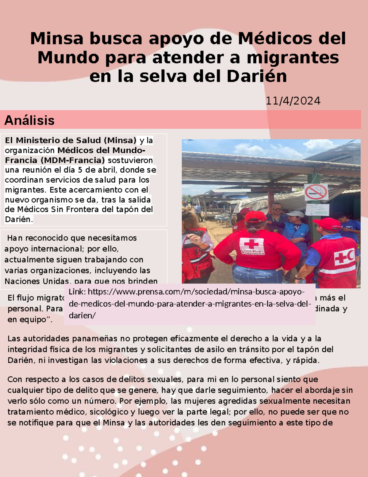 Noticia minsa - Minsa busca apoyo de Médicos del Mundo para atender a ...