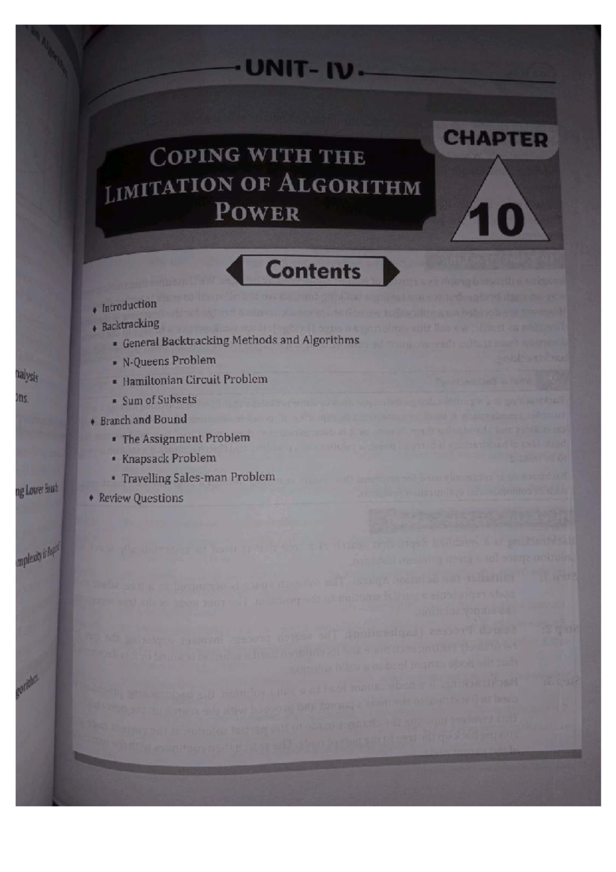 IV CHAPTER 10: COPING WITH ALGORITHM POWER LIMITATIONS - Studocu