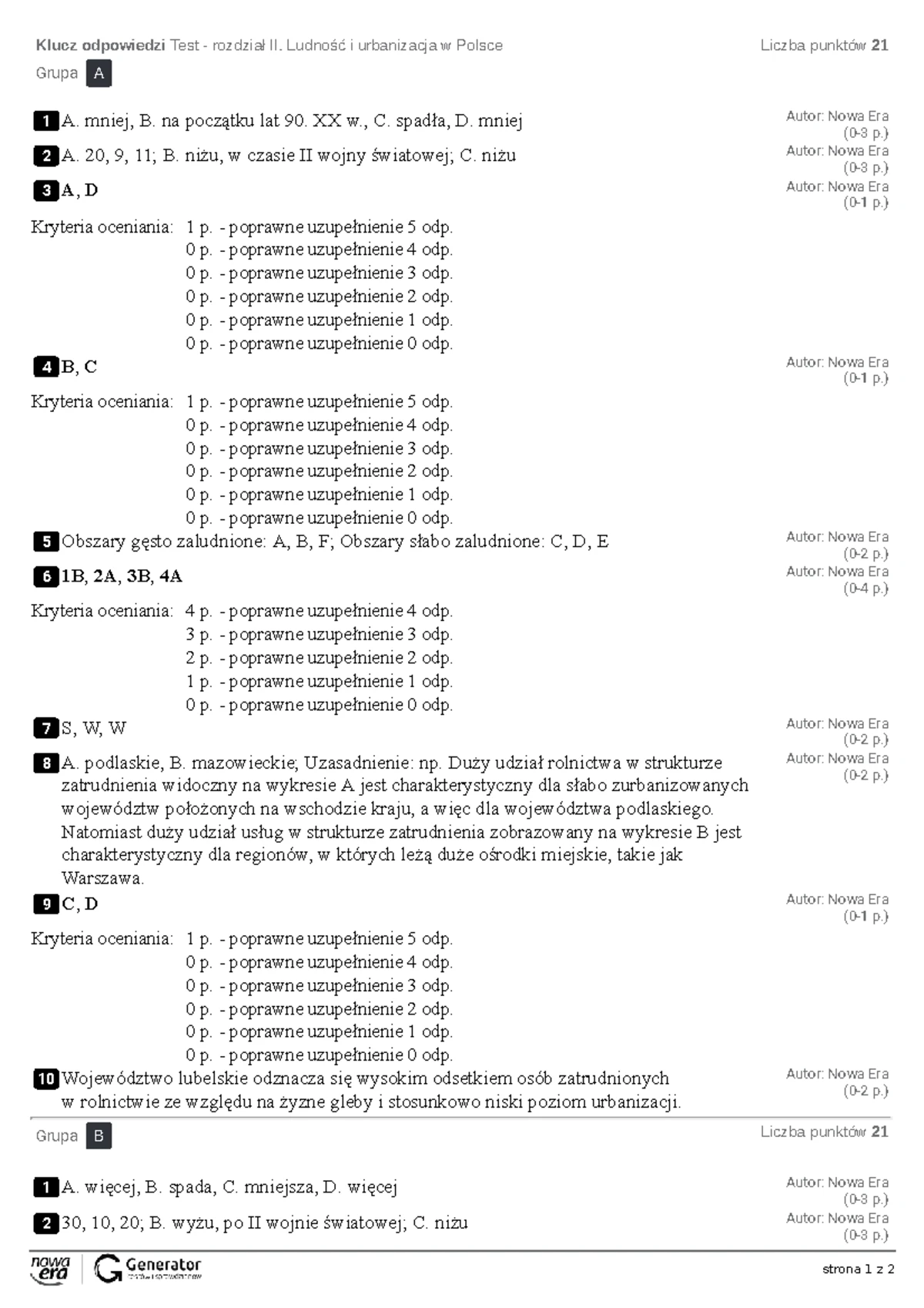 Zróżnicowanie środowiska Przyrodniczego Sprawdzian Planeta Nowa www.studocu.com