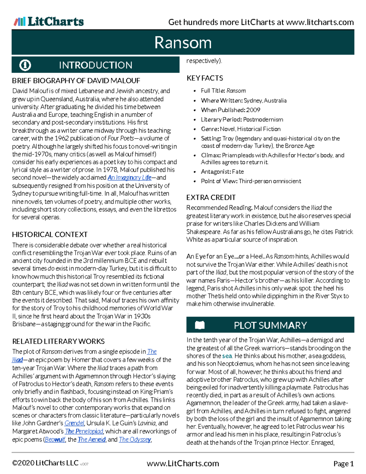 Ransom (LIT 200) Study Guide: Key Themes, Characters, and Analysis ...
