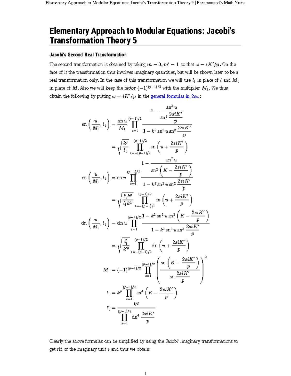 2011-11-Elementary Approach to Modular Equations Jacobis Transformation ...