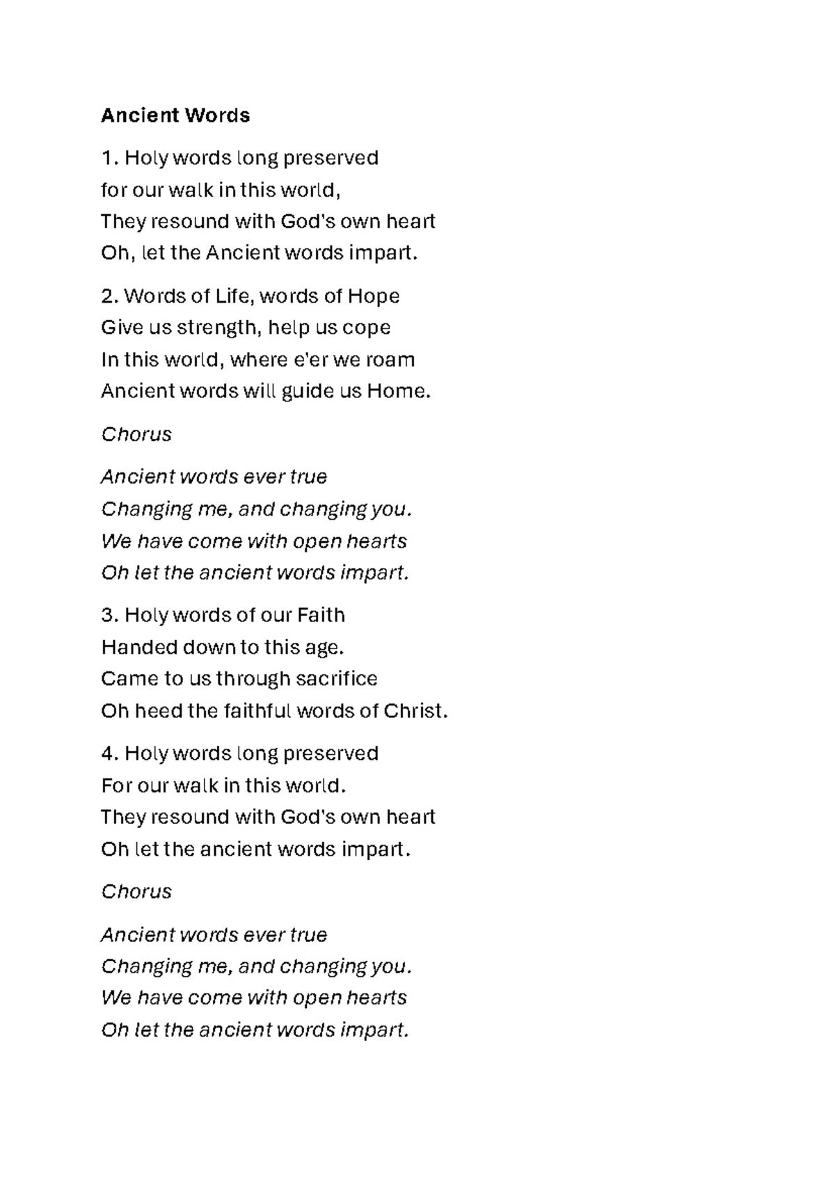 Ancient Words - Story Assignment for Class - Studocu